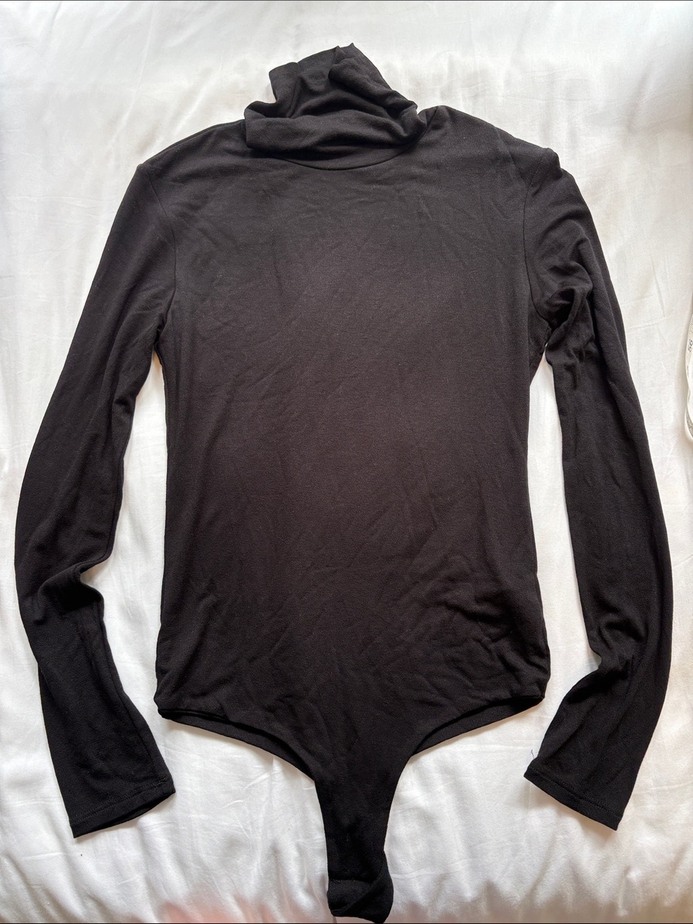 Windsor Black Long-Sleeve Turtleneck Bodysuit